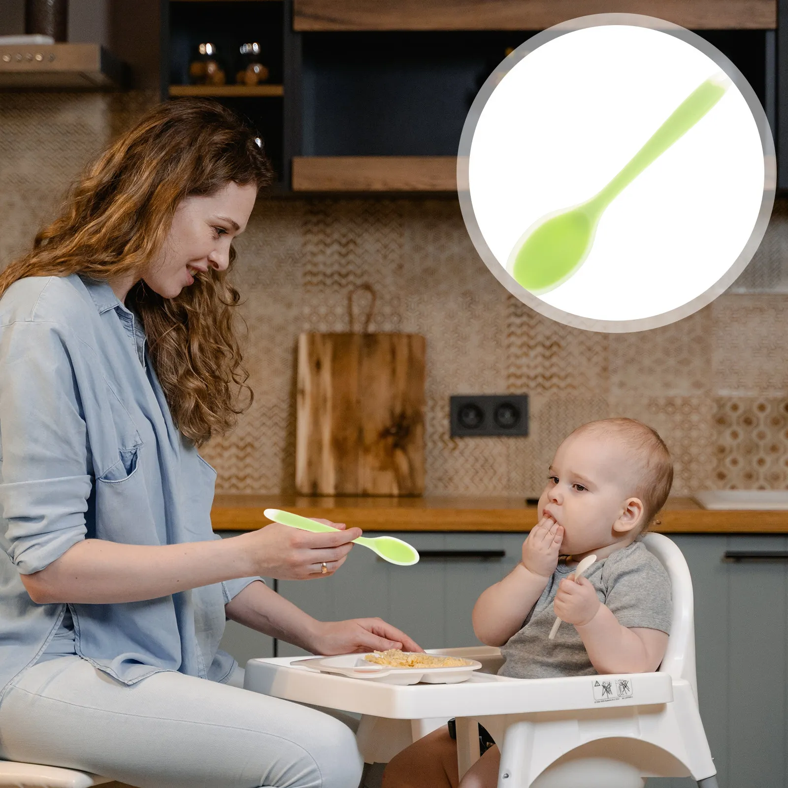 

Silicone Baby Training Spoon Mini Size Soft Flexible Tip for Infants Gentle Gum Care Feeding Spoon for Purees Soups Congee