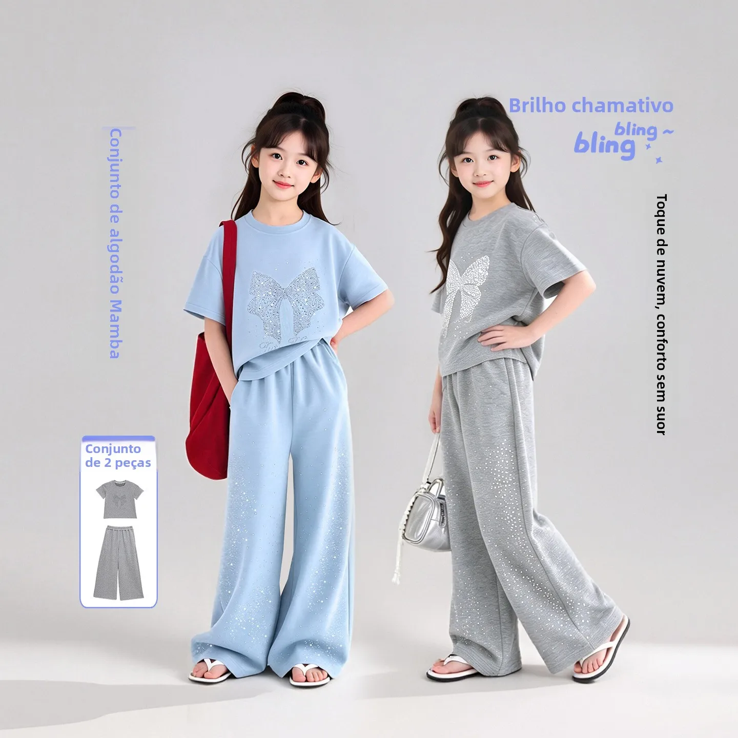 ensemble-de-tenue-d'ete-pour-filles-t-shirt-leger-et-respirant-a-manches-courtes-et-pantalon-a-jambes-larges-vetements-pour-enfants-en-coton-polye