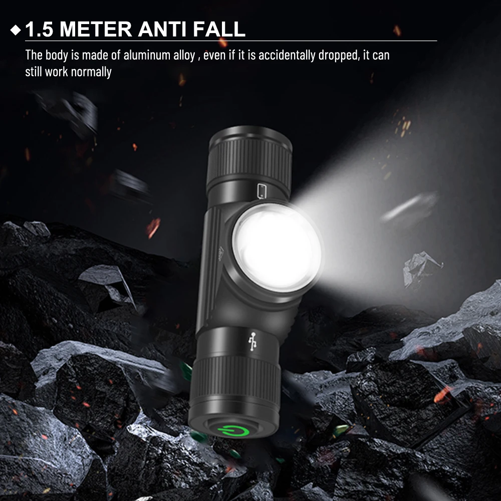 Imagem -06 - Farol Led Impermeável Hp330 200m de Alcance Modos Carregamento tipo c Lanterna de Luz Forte Ip66 Camping Lanterna de Pesca