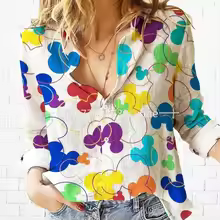 Disney Mickey Mouse TWomen's Blouses Shirt