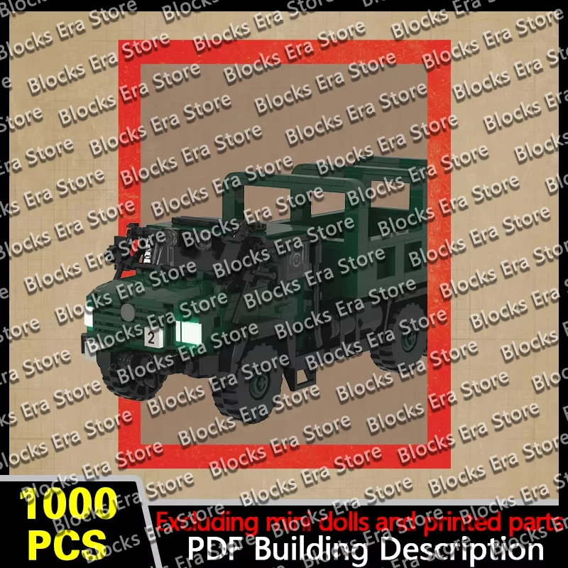 QWERT Military Tactical Truck Model MOC Building Bricks War Equipment Style Modular Technology Gifts Holiday Assemble Toys Suit