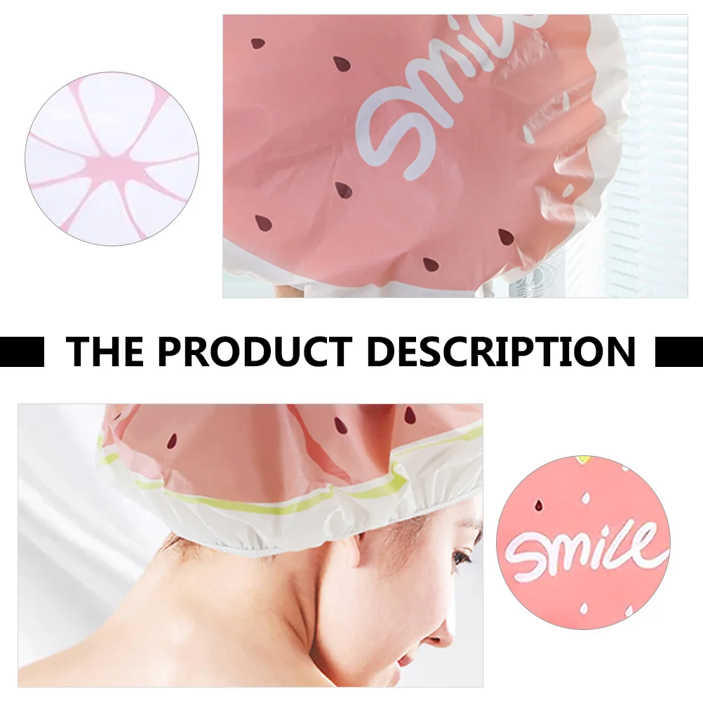 

6Pcs Elastic Shower Caps Dustproof Bathing Hats Hair Dye Cooking Spa Size Fits Most Lightweight