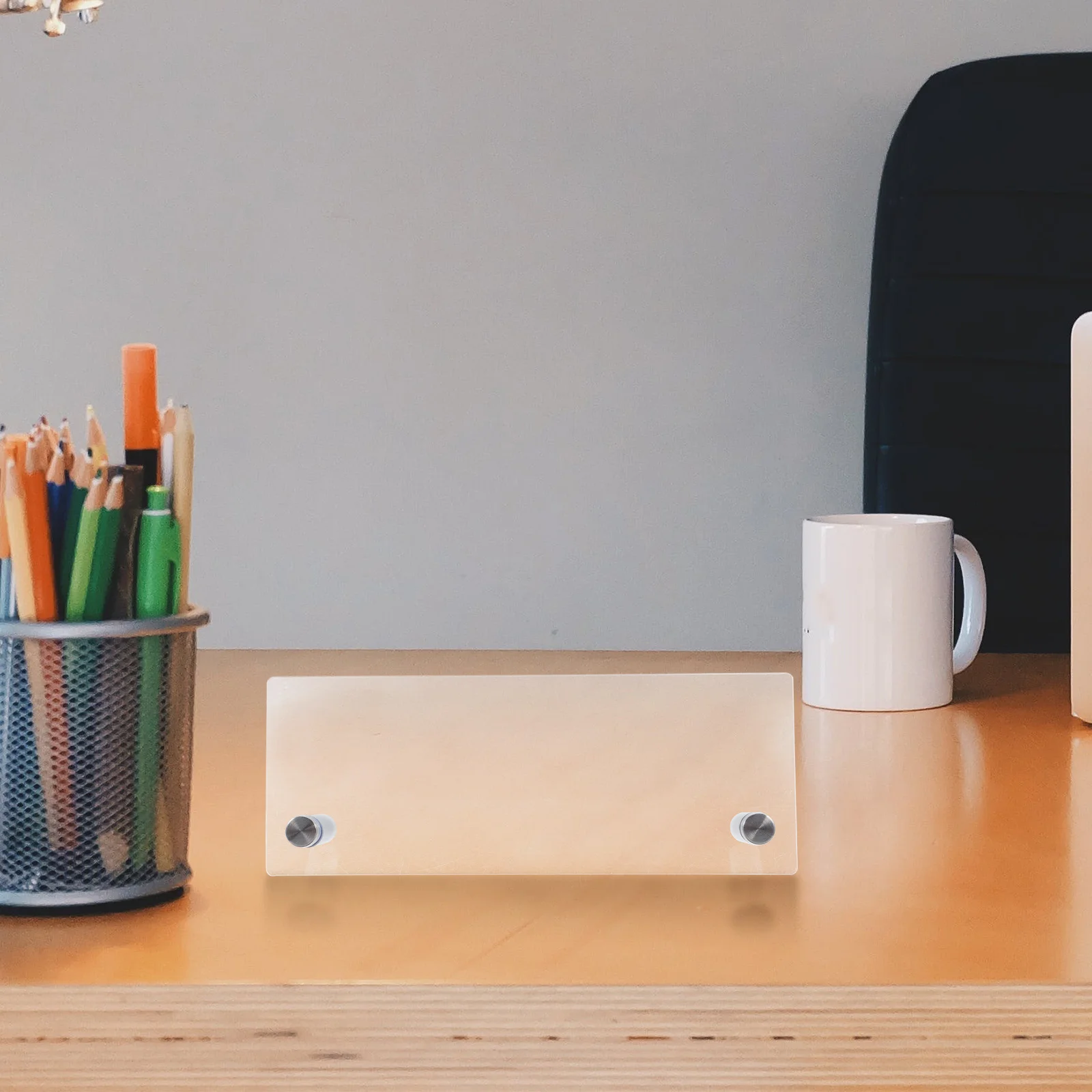 

2Pcs Sleek Office Card Stand Plate Nameplate Holder Easy to Install and for Desks Reception Areas