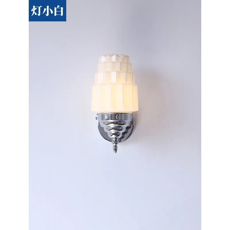 Everbright Store 2026 New Medieval Shanghai Wall Lamp, Republic of China Style Retro Bedside Atmosphere, Living Room Glass Lamp