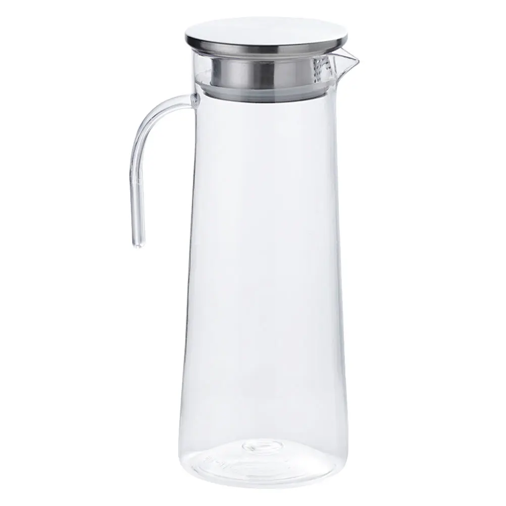 

Cold Water Pitcher Large Capacity Acrylic Stainless Wood Material Clear Jug Beverage Storage Kitchen Drink Container