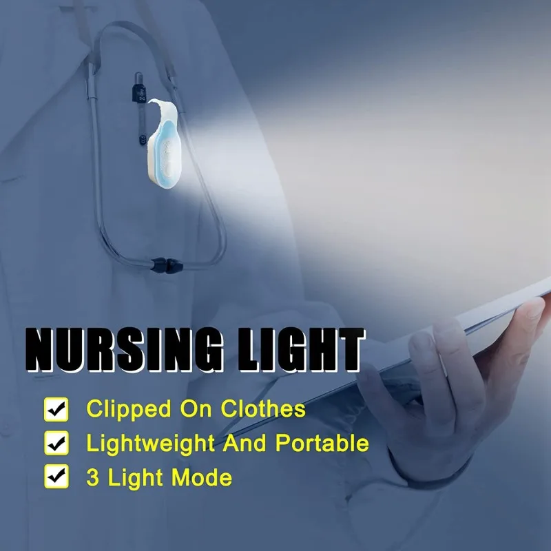 LED Clip Flashlight Riding Car Light Night Safety Nursing Light Magnetic Flashlight Walking Running Sports Outdoor Emergency