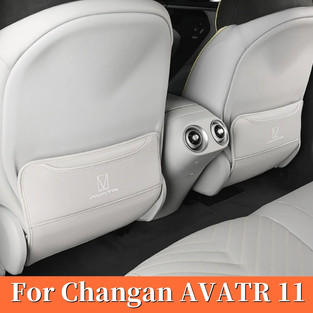 

Для Changan AVATR 11 2022-2025 AVATAR 11, Стайлинг автомобиля, противоударный коврик из искусственной кожи, противоударные защитные коврики, аксессуары для спинки сиденья