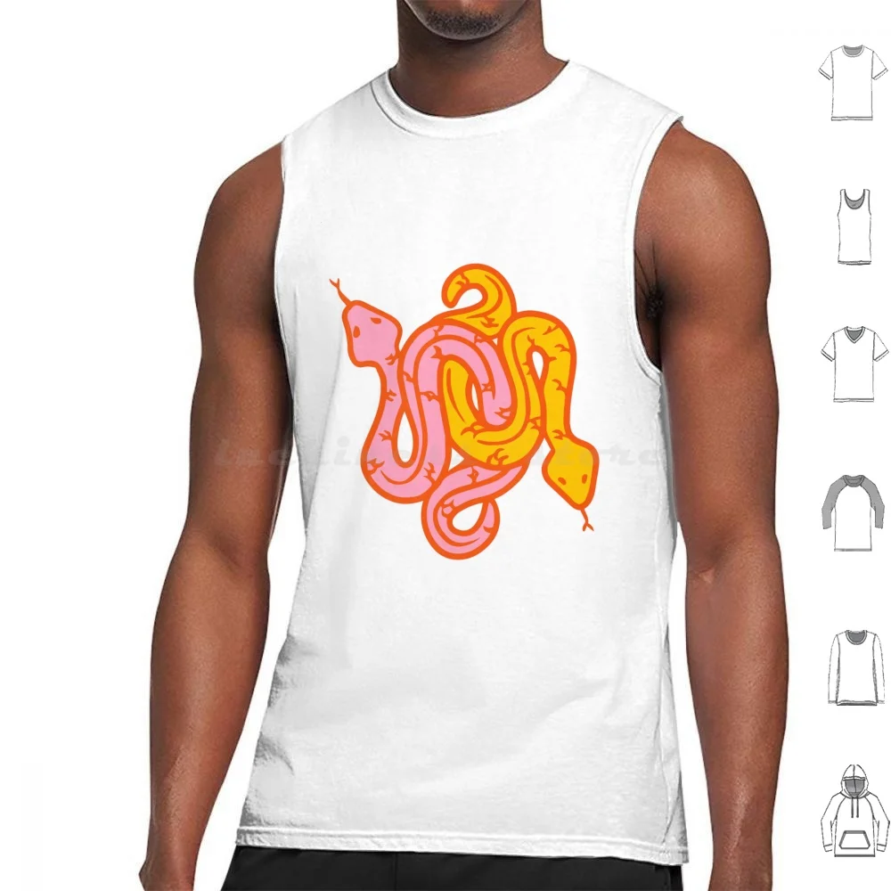 Snakes Tank Tops Vest Sleeveless Snake Snakes Entwined Snakering Naturalbornkillers Flashart Tattoo Graphicart