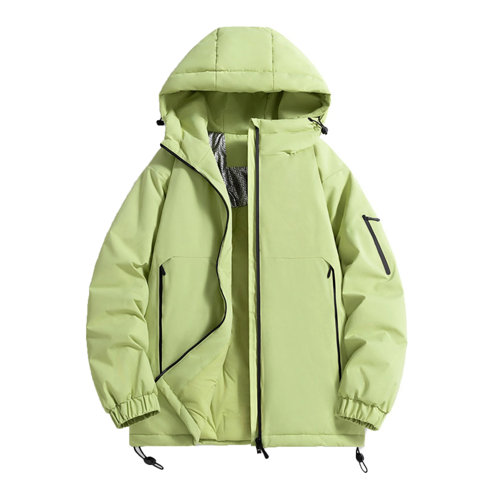 Graphen-Baumwollkleidung, wind- und wasserdicht, dicke und warme Baumwollkleidung mit Kapuze für Outdoor-Wandern und Bergsteigen