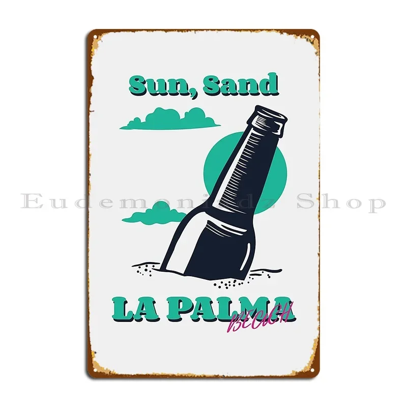 La Palma Beach Metallschild Vintage Garage Club Wanddesigns Blechschild Poster