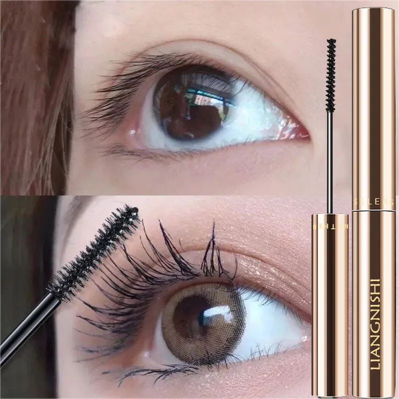 Mascara per ciglia in fibra di seta Trucco Nero Marrone Opaco Impermeabile Allungamento spesso Curling per Estensione ciglia Occhi Cosmetici