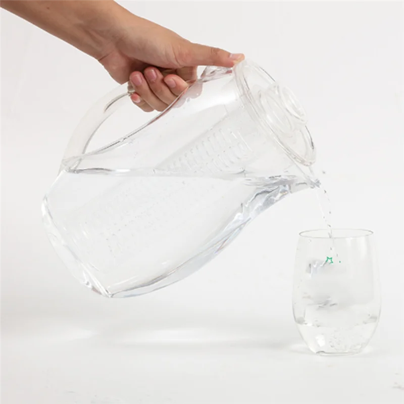 A84E-إبريق مياه الفواكه سعة 2.5 لتر مع غطاء قابل للإزالة وقضيب التحلل، وإبريق المشروبات للمشروبات وعصير الليمون والشاي المثلج #5