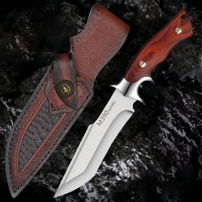 Professional Japanese kitchen knife, high-quality stainless steel keel, one-piece snow leopard curved blade, sharp fruit knife