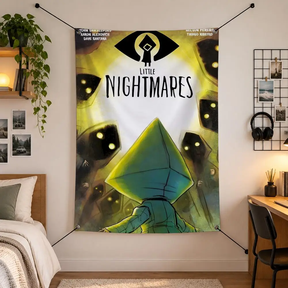 Game L-Little Nightmares Flags Vertical Wall Hanging for Bedroom Dorm Living Room Party Garage Camping