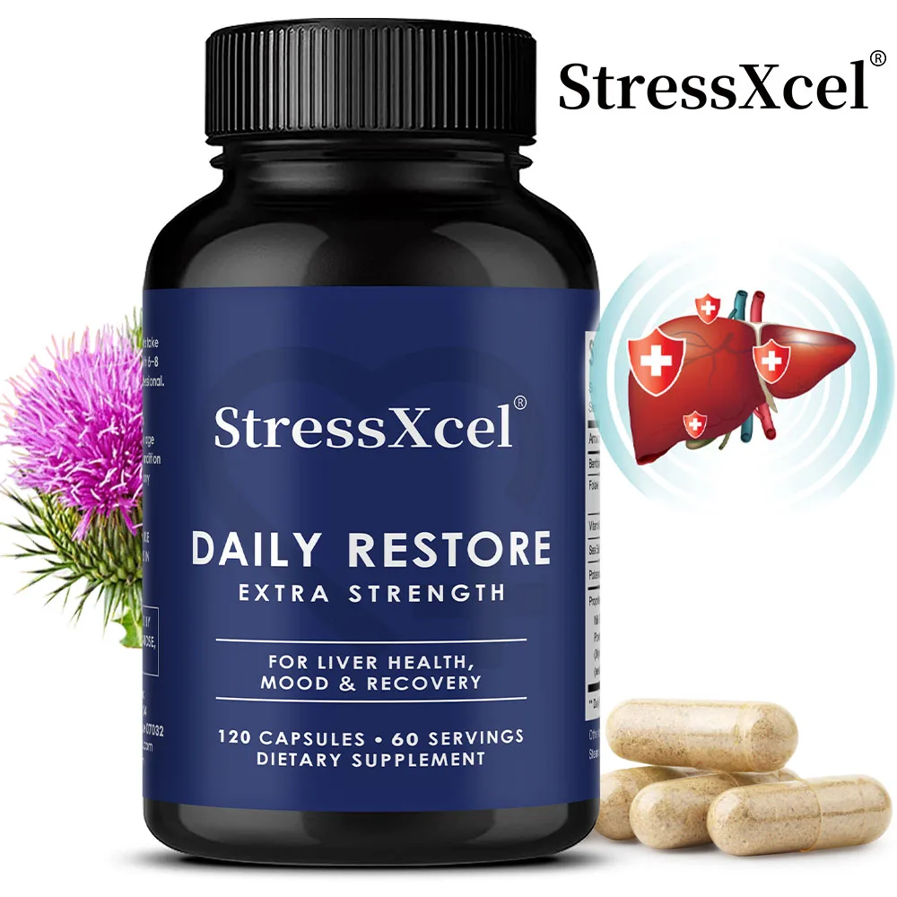 

Organic Milk Thistle Extract, Liver Cleanser and Detoxifying Supplement, Suitable for Both Men and Women, Supports Liver Health