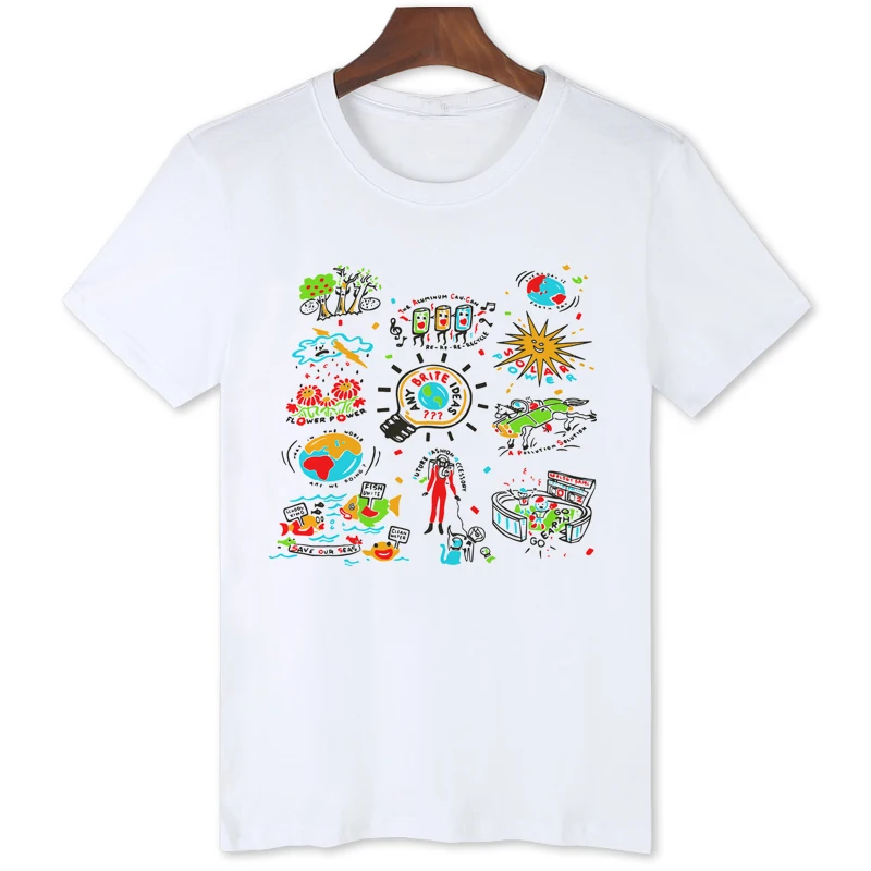 Cartoon Graffiti Cute Print T-shirt Hot Sale Short Sleeve Summer Clothing Fashion Tops Casual Shirt for Men B178