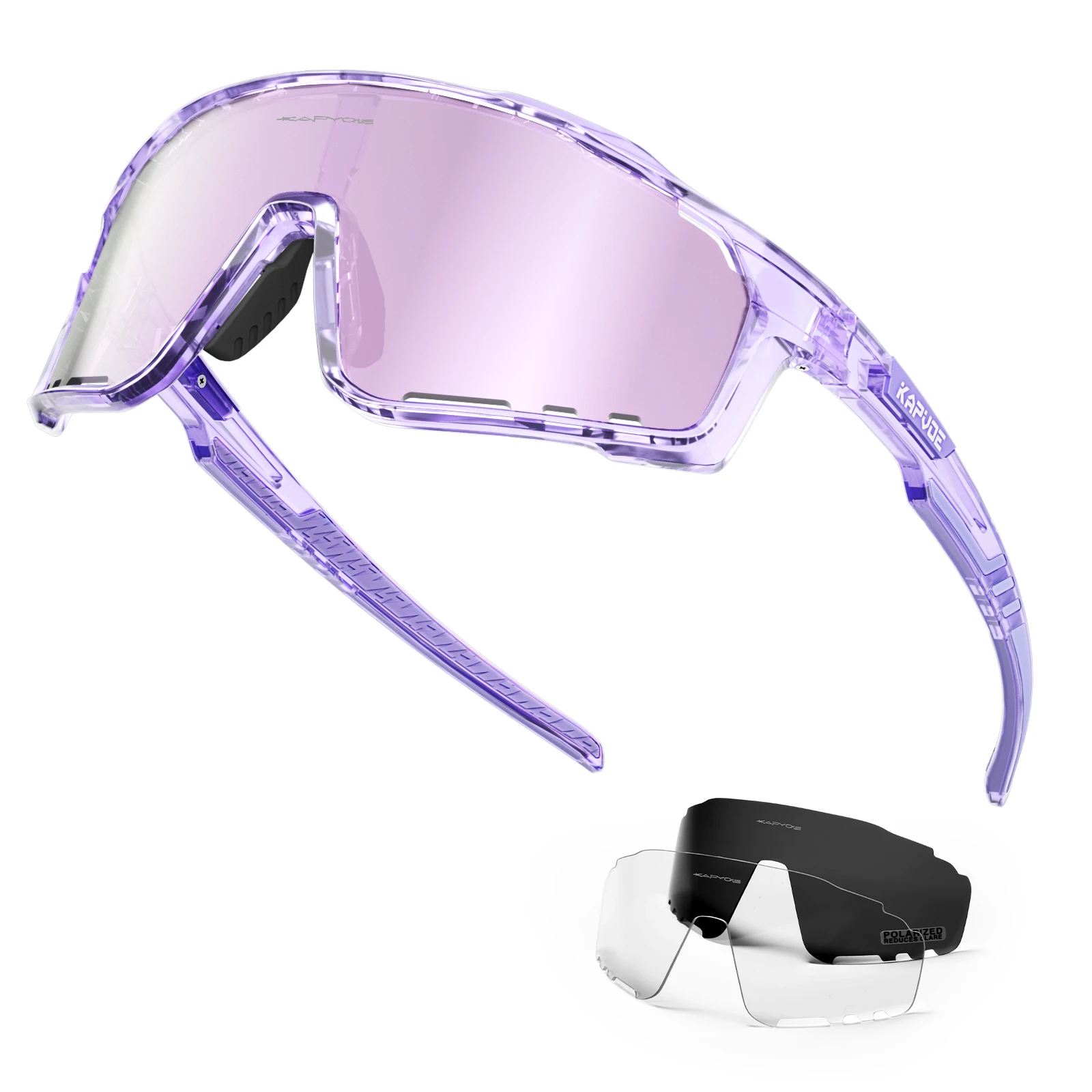 Kapvoe Polarisierte Radfahren Gläser Frauen Fahrrad Sonnenbrille Männer Outdoor Fahrrad Brille UV400 Brillen Sport Wandern Bergsteigen 8