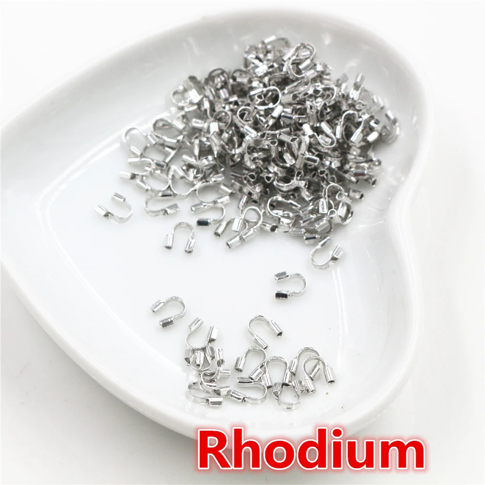 100pcs 4.5x4mm Wire Protectors Wire Guard Guardian Protectors loops U Shape Accessories Clasps Connector For Jewelry Making