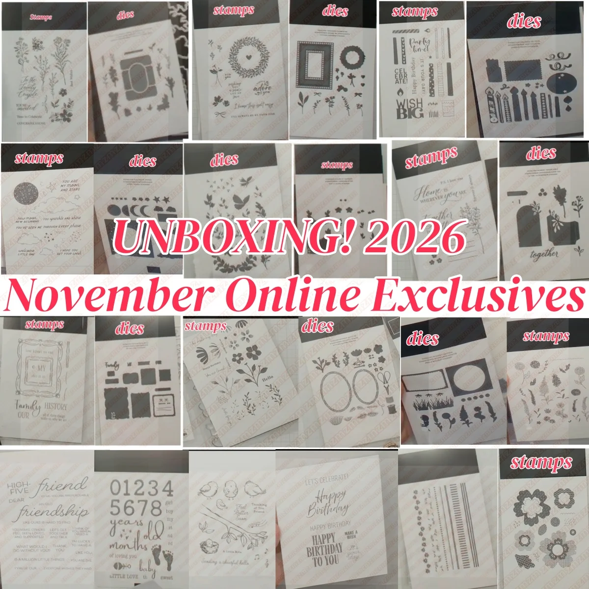 2026 November Metal Cutting Dies Clear Stamps Set for DIY Making Card Scrapbook Embossed Craft Supplies Template Decoration