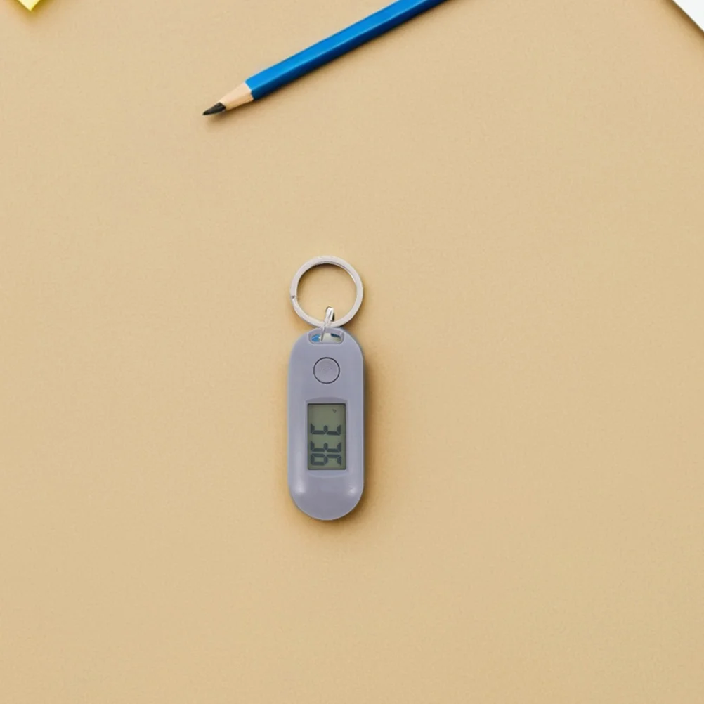 2 pezzi portachiavi orologio elettronico mini digitale silenzioso luminoso portatile per studenti infermieri bambini portachiavi orologio elettronico da esterno