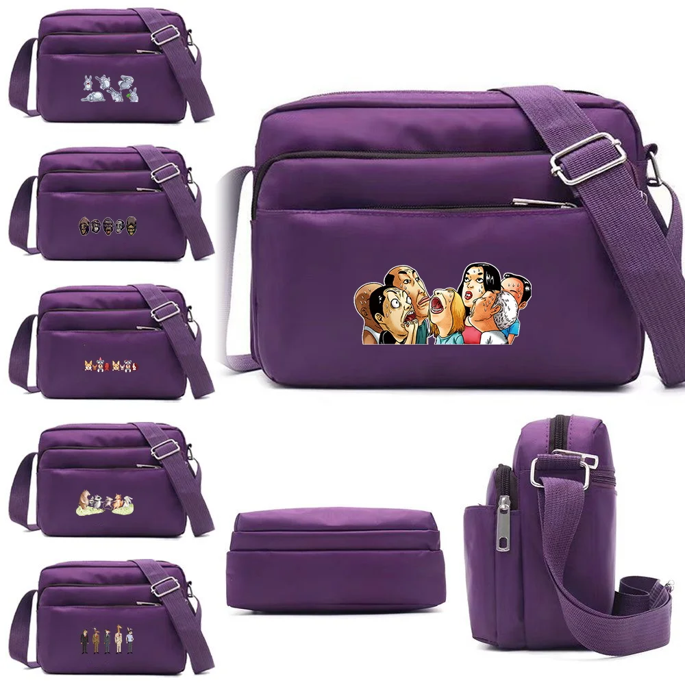 Single Shoulder Crossbody Bag Work Commuting High Quality Durable Purple Women Multi Layered Storage Bag Simple and Durable