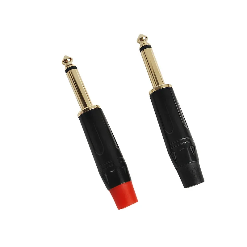 4/10/20pcs 6.3MM MONO PLUG Gold RCA Plugs - Coaxial AV Audio Video Solder Connectors for Speaker Amplifier PC
