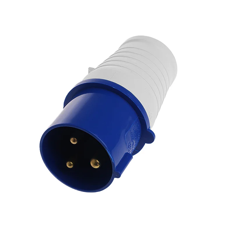 Professional 3-Pin 32A Waterproof Industrial Plug Heavy Duty Electrical Connector for Outdoor & Harsh Environments