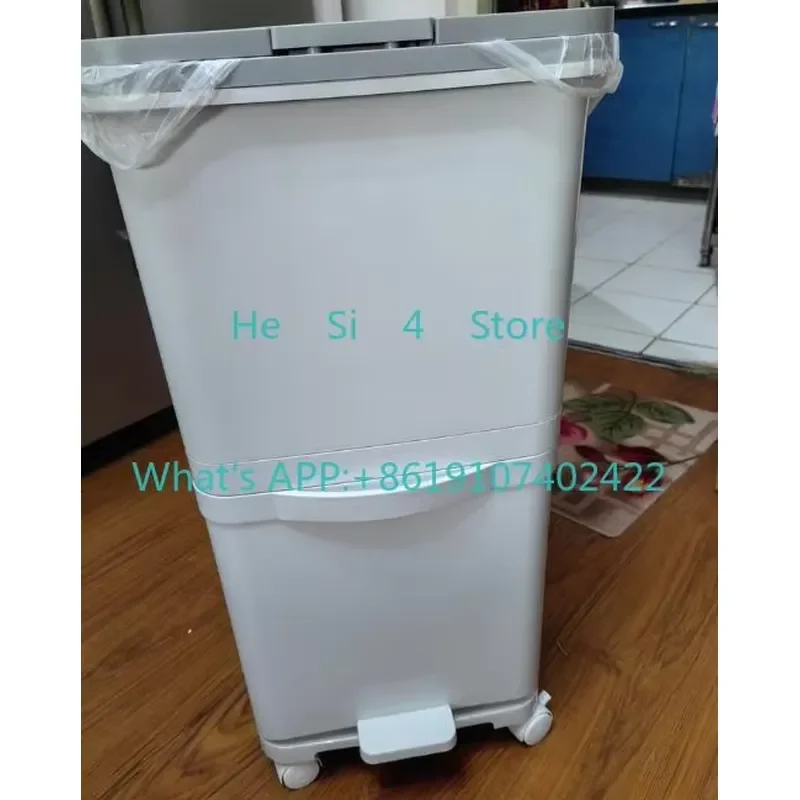Trash can household large-capacity, high-style removable no-bending classification sanitary bucket