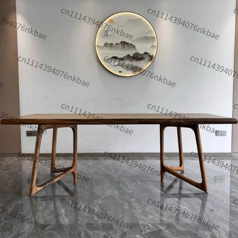 Sculptural Solid Wood Table Legs, Thick Natural Hardwood Pedestal, Wooden Stand for Dining & Coffee Table
