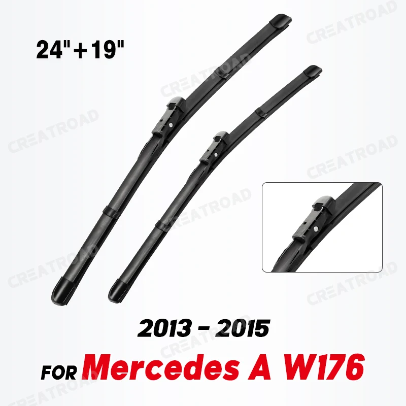 Wiper LHD Front Wiper Blades For Mercedes A-Class A160 A180 A200 A250 A45 W176 Windshield Windscreen Window Brush 24\