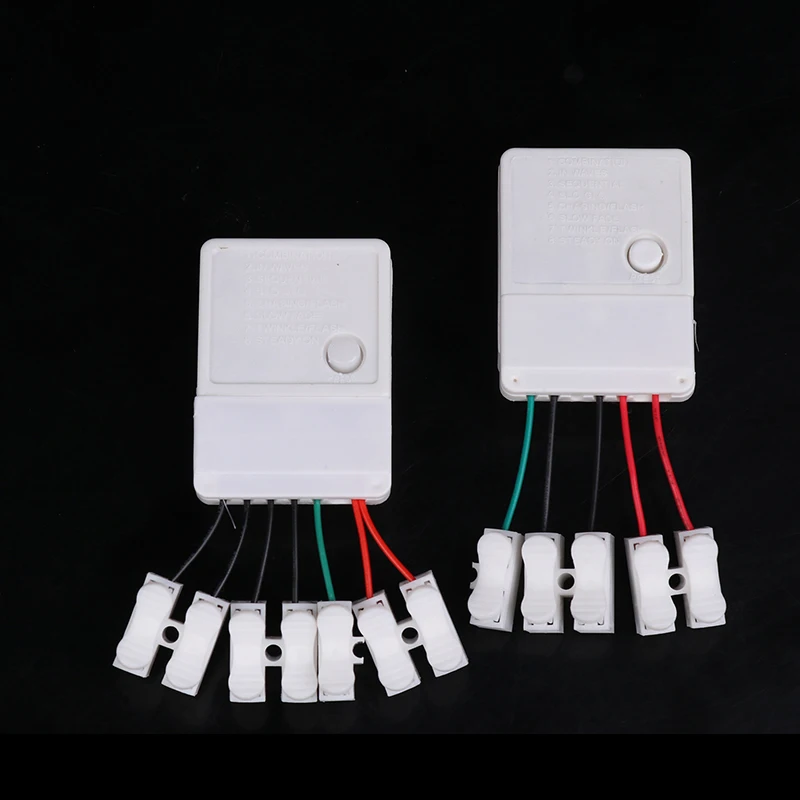 10cm LED String 2/4-Way 8 Modes Lights CE Dimmer Flexible Strip Ribbon Lighting Replica Switch Light Adjustable Knob Controller