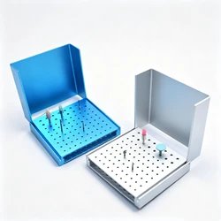 Dentale 86 fori Endo Box Supporto per pulizia Autoclave Sterilizzabile ad alta temperatura per frese dentali ad alta/bassa velocità