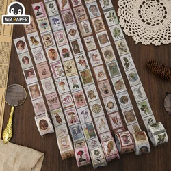 Mr.paper 8 Retro Post Office Die-cut Paper Tape Creative Stamp Tearable Hand Account Material and Paper Tape Decorative Tape