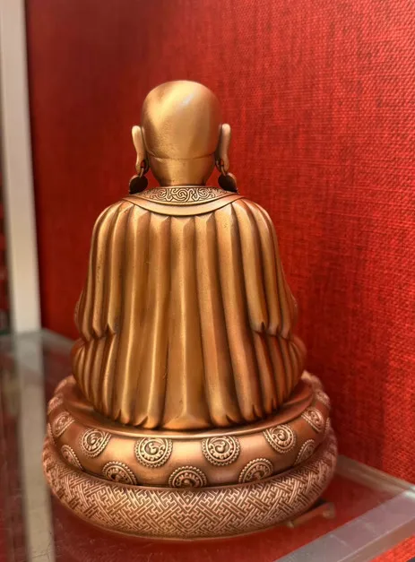 15CM Tibet Venerable Marpa Guru Master Buddha Copper Statue