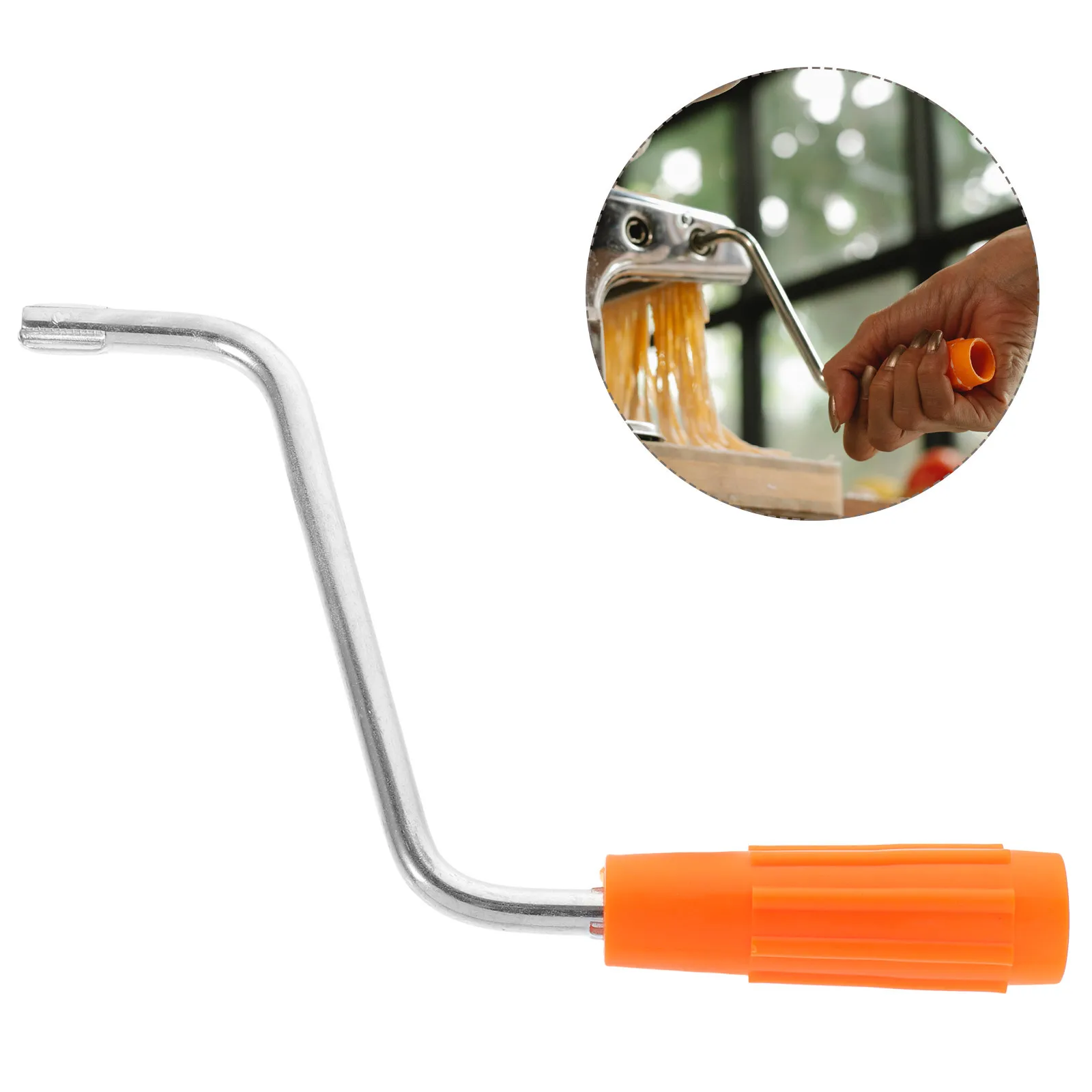 

Manual Pasta Handle Replacement Iron Alloy Part For Noodle Making Machine Pasta Maker Handle Tool Baking Dough Tool Accessory