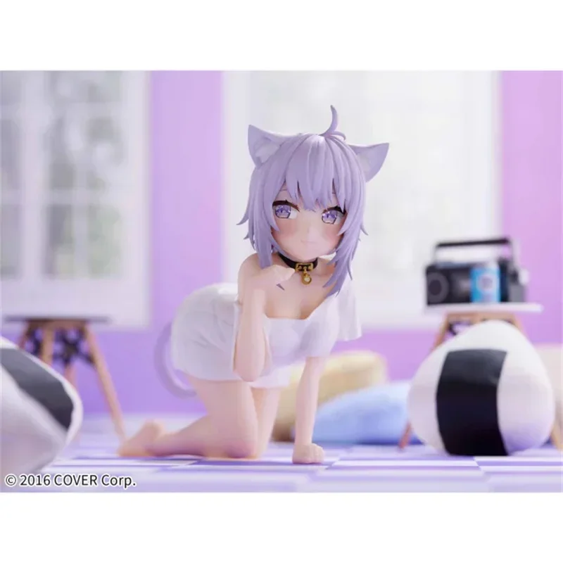 In stock Bandai Original BANPRESTO Relax Time Hololive Virtual YouTuber Nekomata Okayu Anime Action Figures Collectible Toys