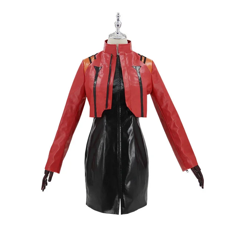 For Women Anime Suit For Cosplay Misato Katsuragi Dress Coat Uniforms Halloween Leather Coat and Dress