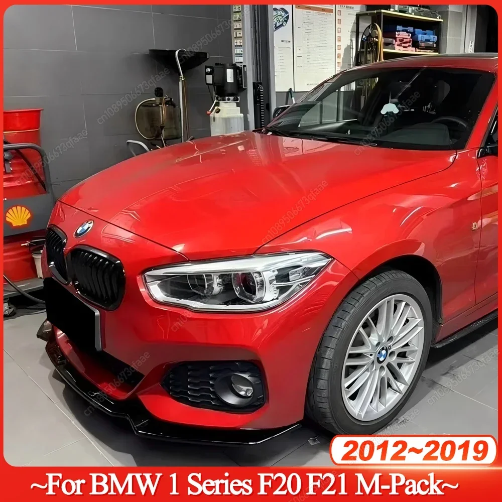 3PCS For BMW F20 F21 M-Sport Maxton Style Front Bumper Lip Splitter Spoiler 1 Series 118i 120i 120d M135i M140i M-Pack 2012-2019