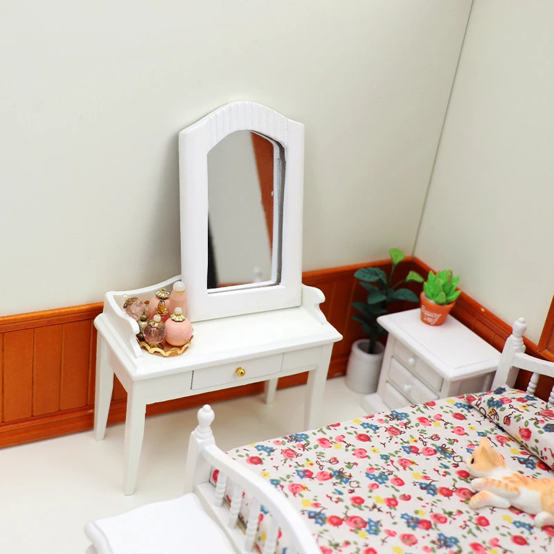 1:12  1:12 Dollhouse MiniatureDesk Table Office Des Furniture Model Ornaments Office Desk Living Room Home Decor Toy