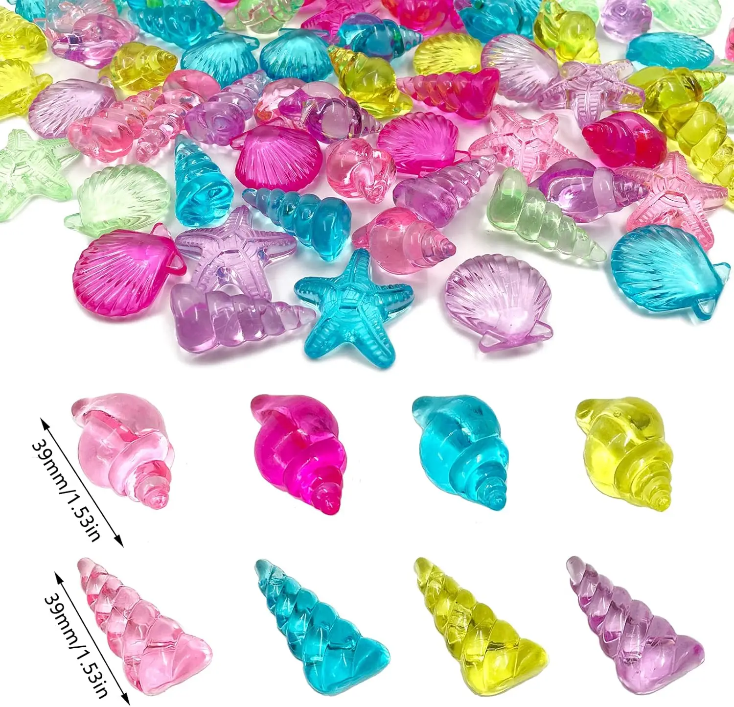 12Pcs Acrylic Gems Sea Animals Kids Treasure Birthday Party Favor Gifts Kinder Spielzeuge Juguetes Divertidos Para Niños