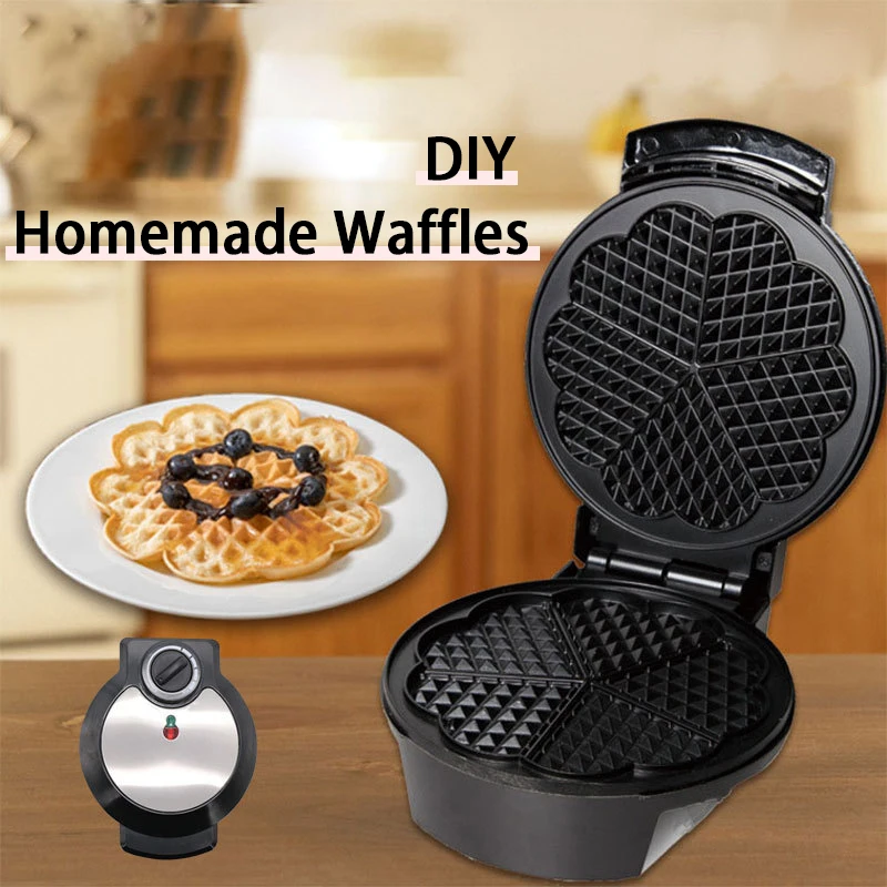 Custom Mini Ceramic Belgian Waffle Maker for Household Hotel Car Use Electric Sandwich Toaster Egg Bubble Oven US Plug