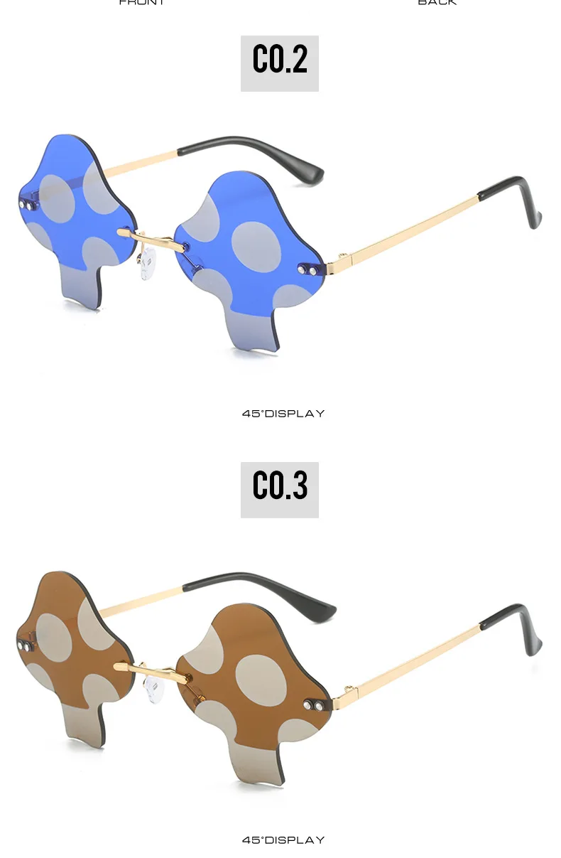 Coole Party-Brille, Pilzform, Sonnenbrille, Damenmode, Reisen, Persönlichkeit, Halloween, spärische Brille – Detail 7