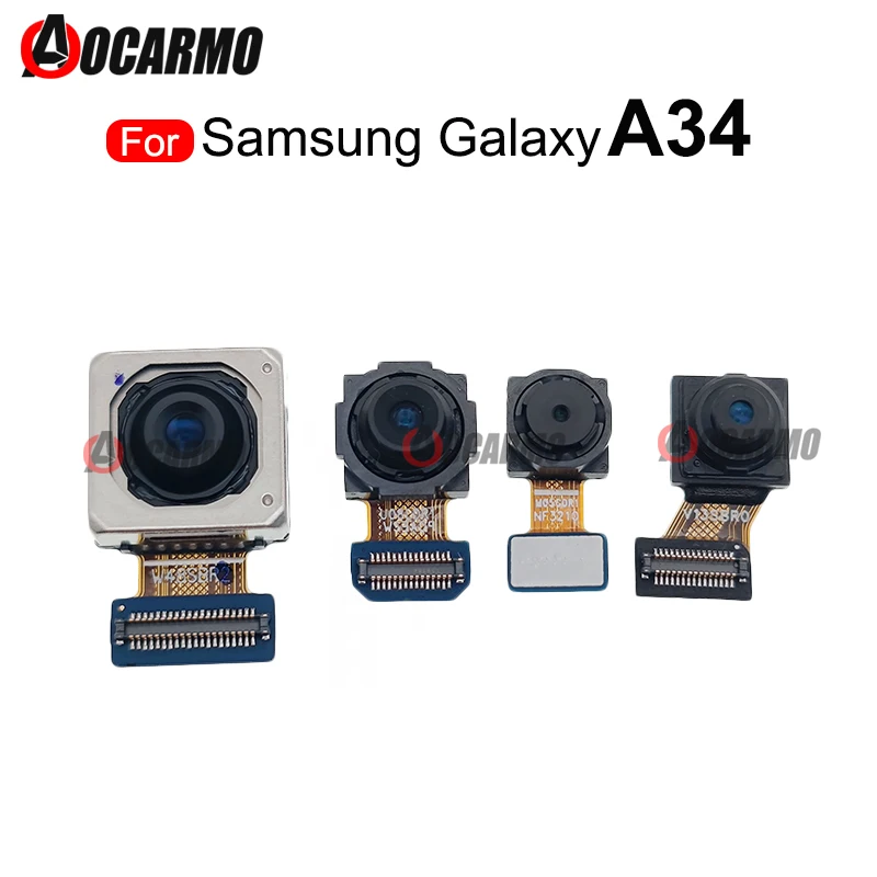 

Front Facing Camera Module Flex Cable For Samsung Galaxy A34 Back Main Camera Rear Wide Macro Cameras Flex Replacement Part