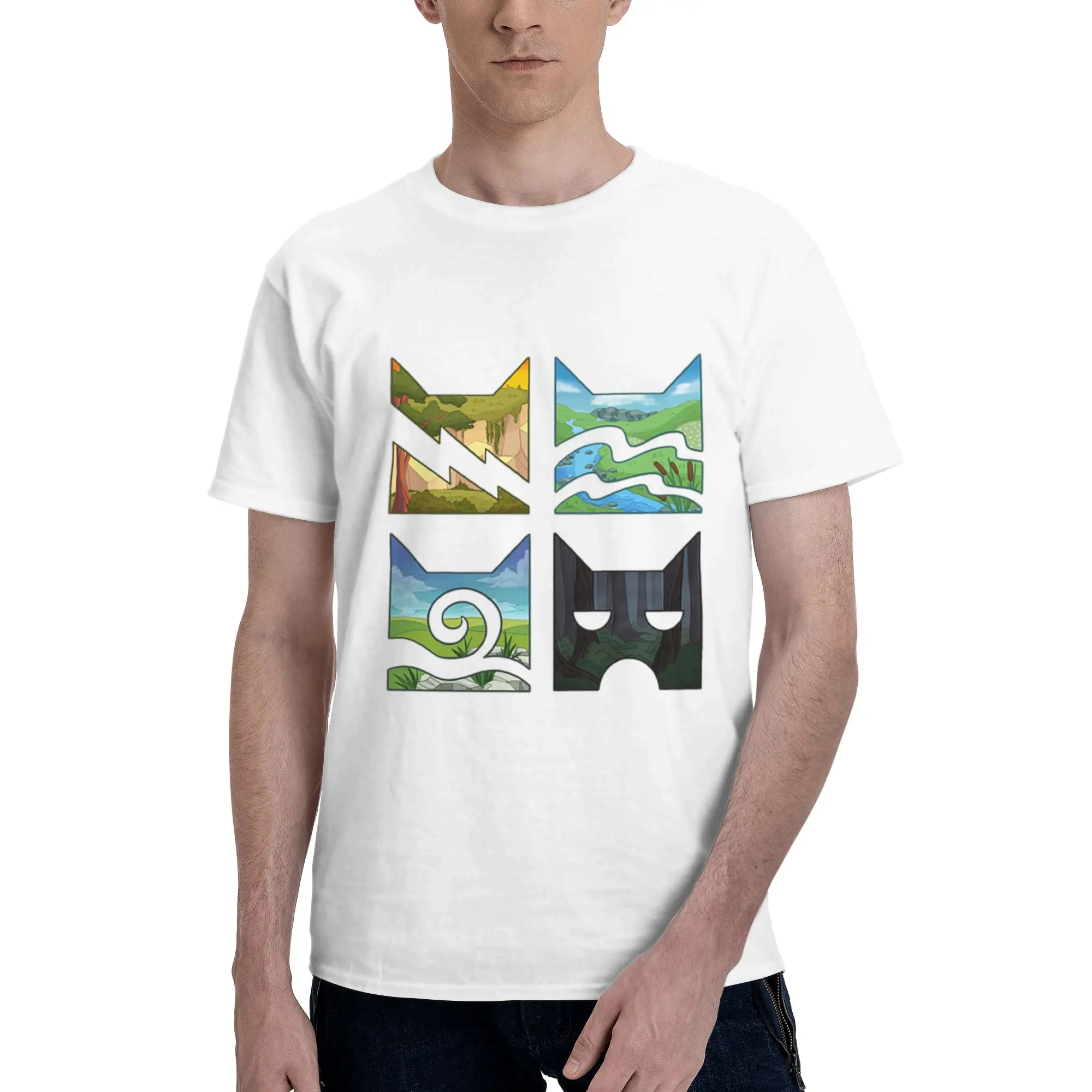 

Classic Four Warriors Warrior Cats Logo 100% Cotton T-Shirt Men's Fashion T Shirts Men Round Neck Short Sleeve S-6XL