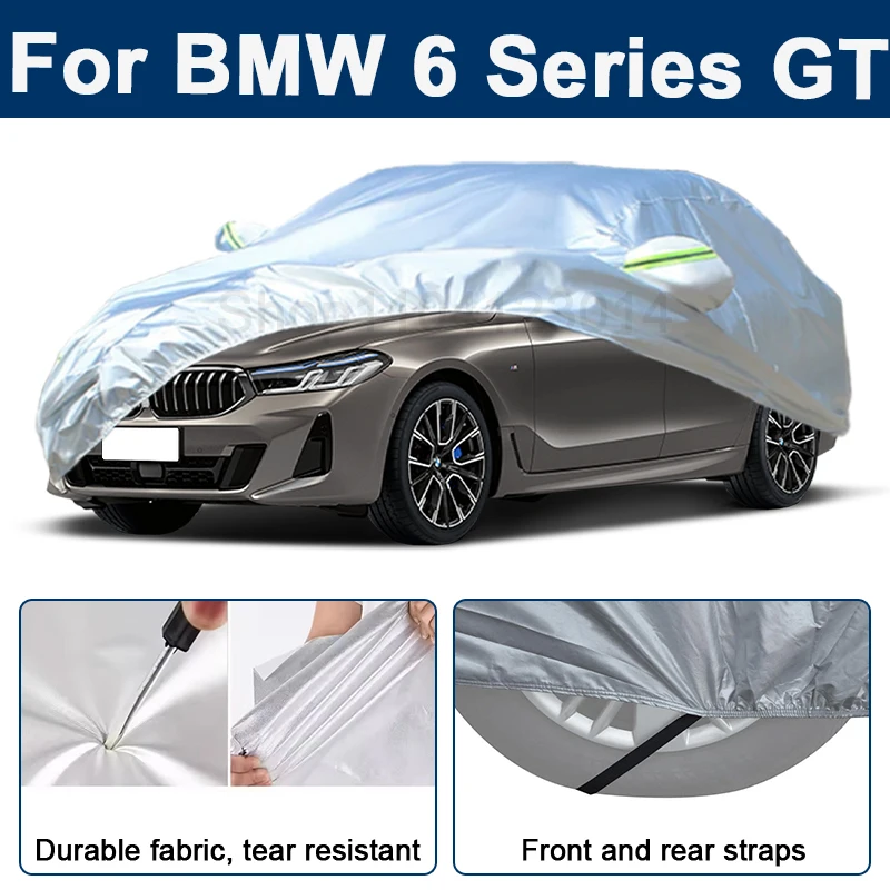 

Всепогодный чехол для автомобиля BMW 6 серии GT с отражающими полосами, водонепроницаемый, снегозащитный, пылезащитный, с защитой от УФ-излучения, автоаксессуар