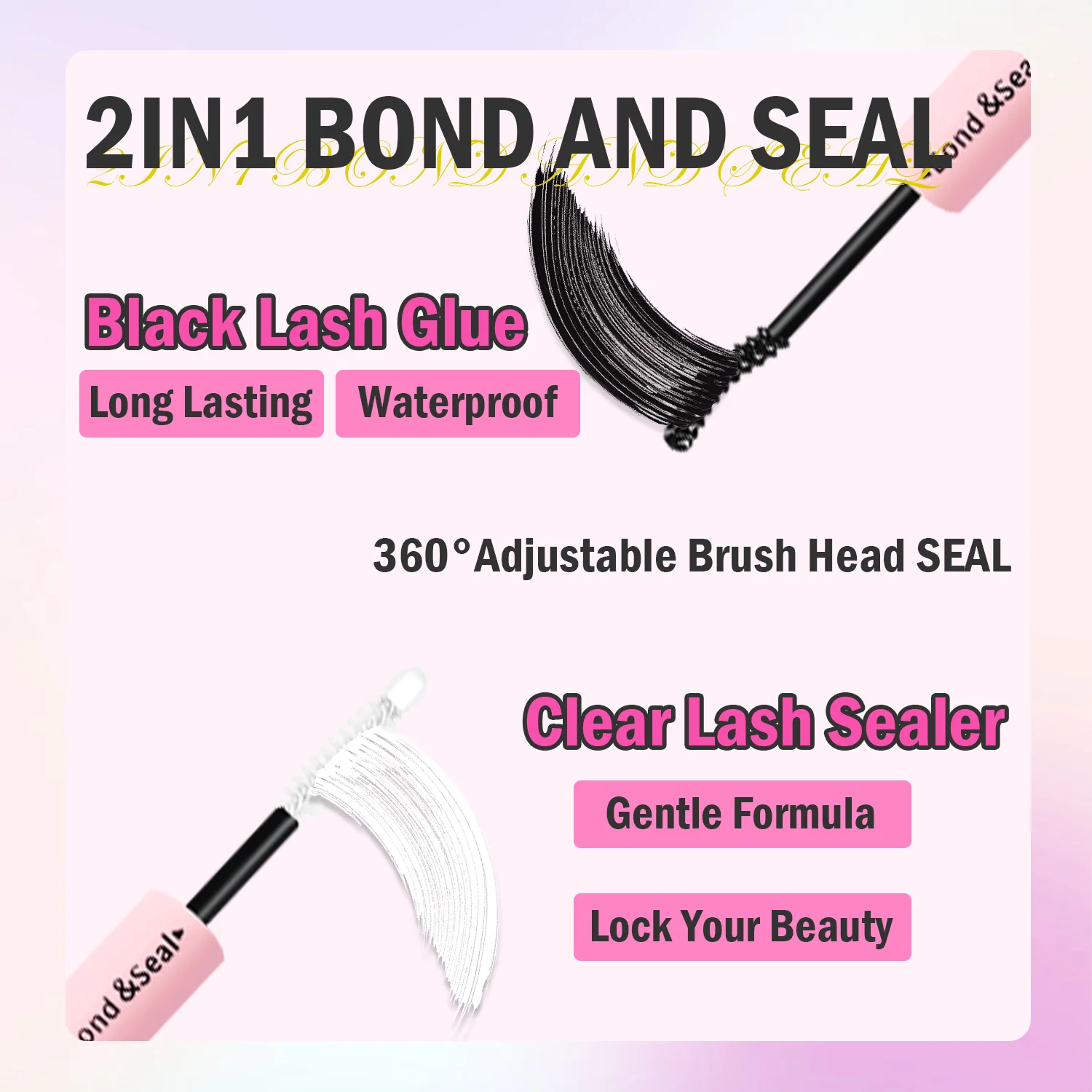Waterproof Lash Sealant for Cluster Lashes, Long-Lasting Clear Coating, Strong Hold & Odorless