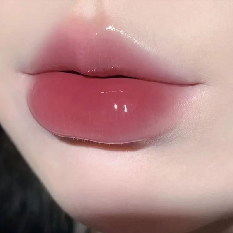 Cloud Jelly Mirror Water Light Glass Lip Gloss Ice Tea Lip Glaze Lasting Hydrating Waterproof Transparent Liquid Lipstick Makeup