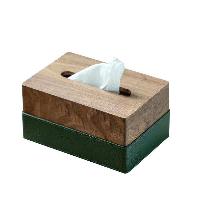 Walnut paper box tissue box hotel special custom wholesale gift remote control storage box storage home