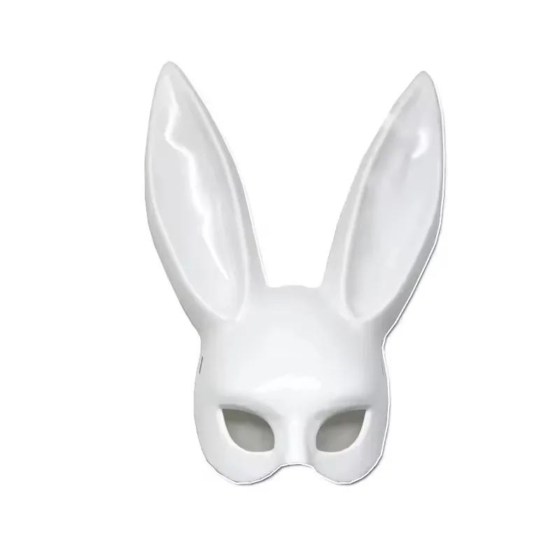 Black White Rabbit Mask Halloween Party Decoration Party Long Ears Rabbit Bunny Mask Costume Cosplay image 3