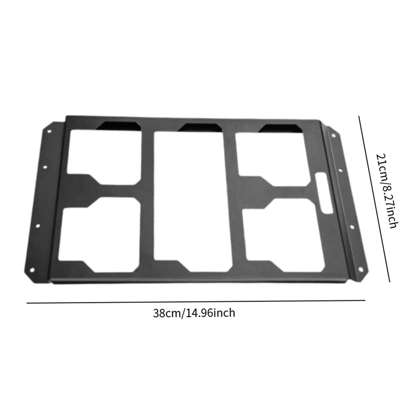 Modular Tool Storage Base Plate 38cmx21cm Heavy Duty for Wall Floor Molle Panel Quick Installation Versatile